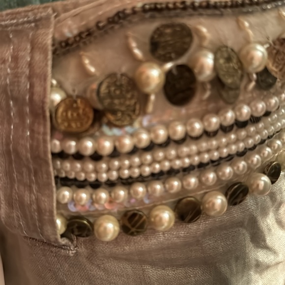 Gizia metallic linen embellished belt high low skirt EU 36 - Picture 4 of 15